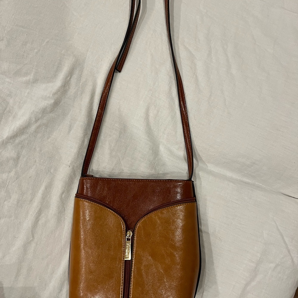 Darling Brown and Tan Crossbody Bag